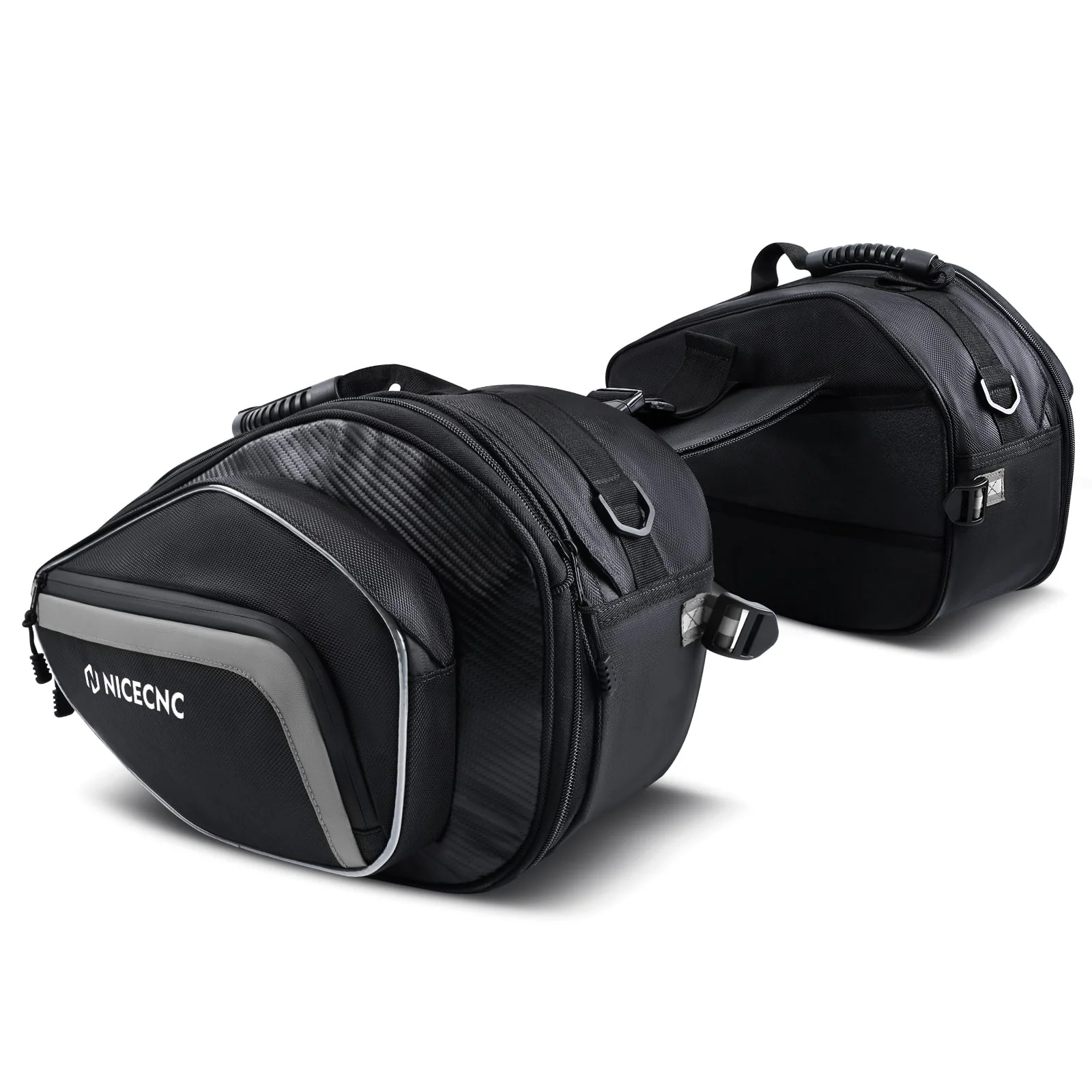 Universal Pair Motorcycle Saddle bags 50L Travel Tank Luggage Bag Quick Detach - Image 8