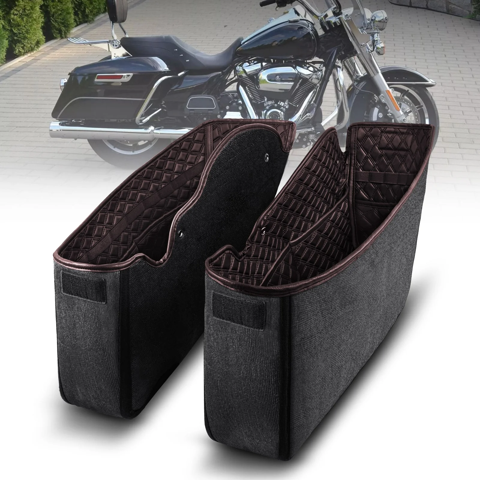 SaddleBags Organizer Liner Bottom Inserts Bags For Harley Touring Road King Street Glide - Image 8