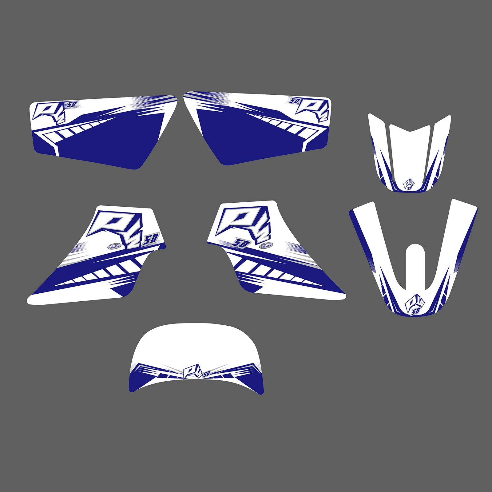 Motorcycle Team Full Graphics Background Sticker Decal Kits For YAMAHA PW50 ALL YEARS - Image 3