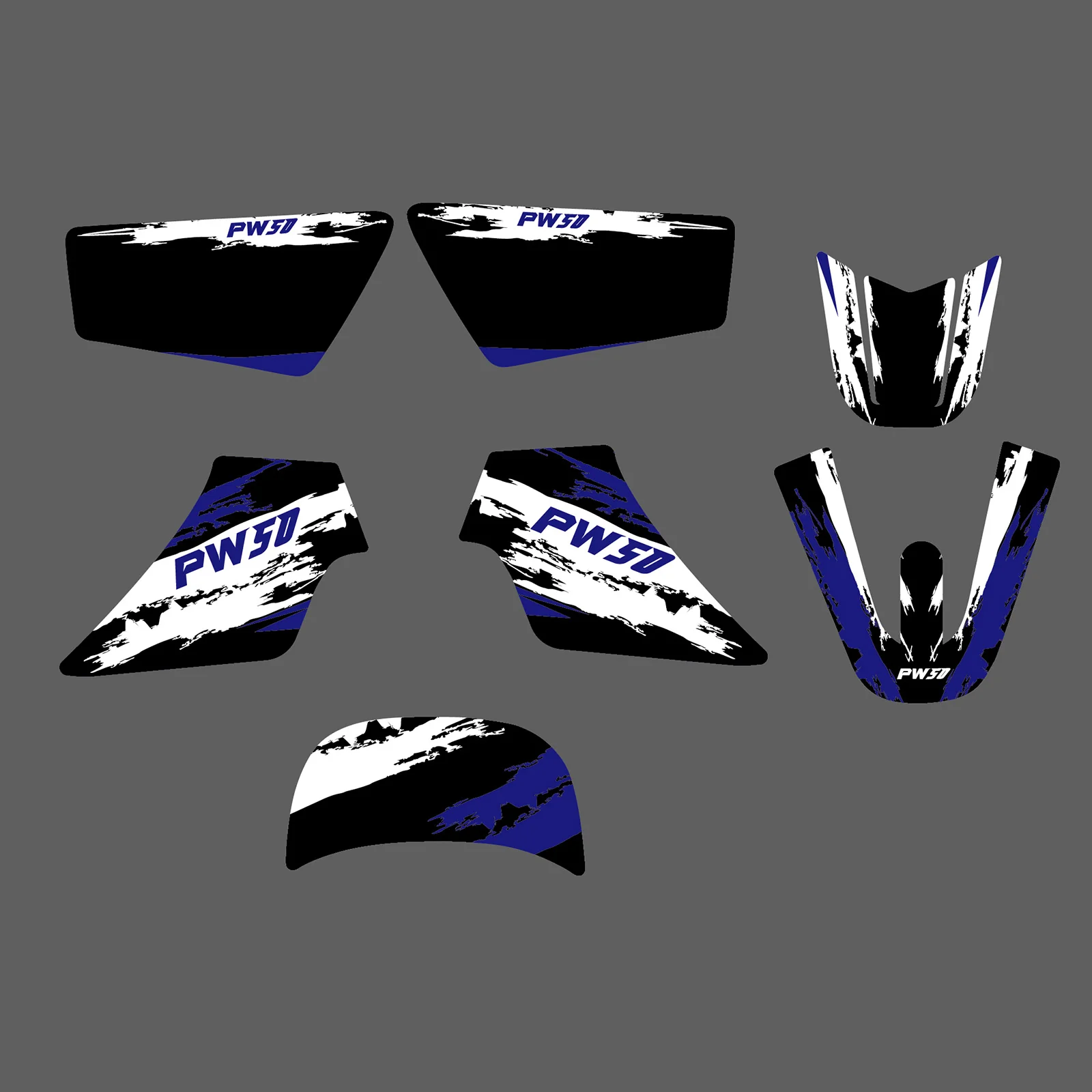 Motorcycle Team Full Graphics Background Sticker Decal Kits For YAMAHA PW50 ALL YEARS - Image 2
