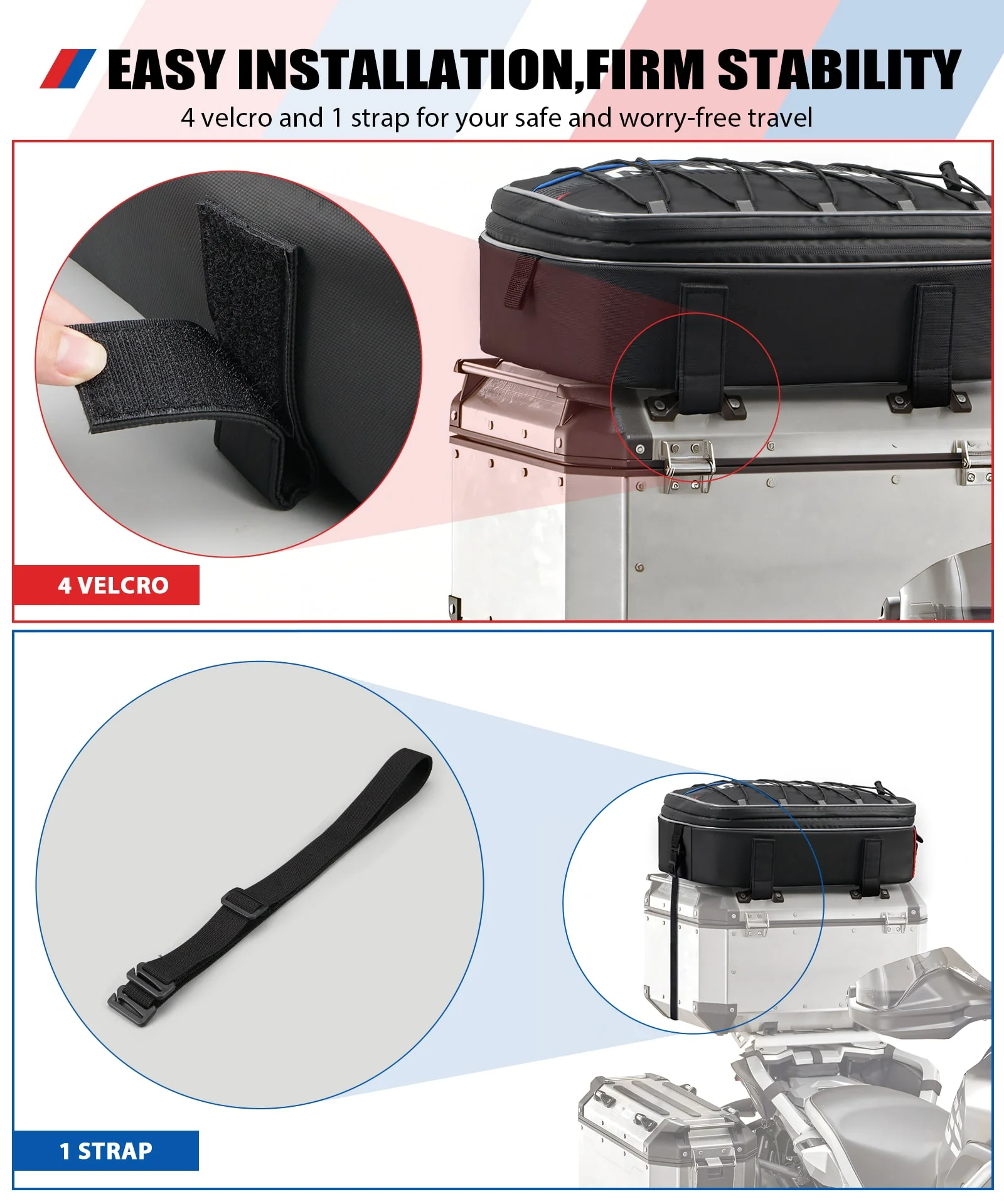 Motorcycle Top Case Bag 20L | One Expandable+One Insulation Bag For BMW R1250GS Adv R1200 GS - Image 7