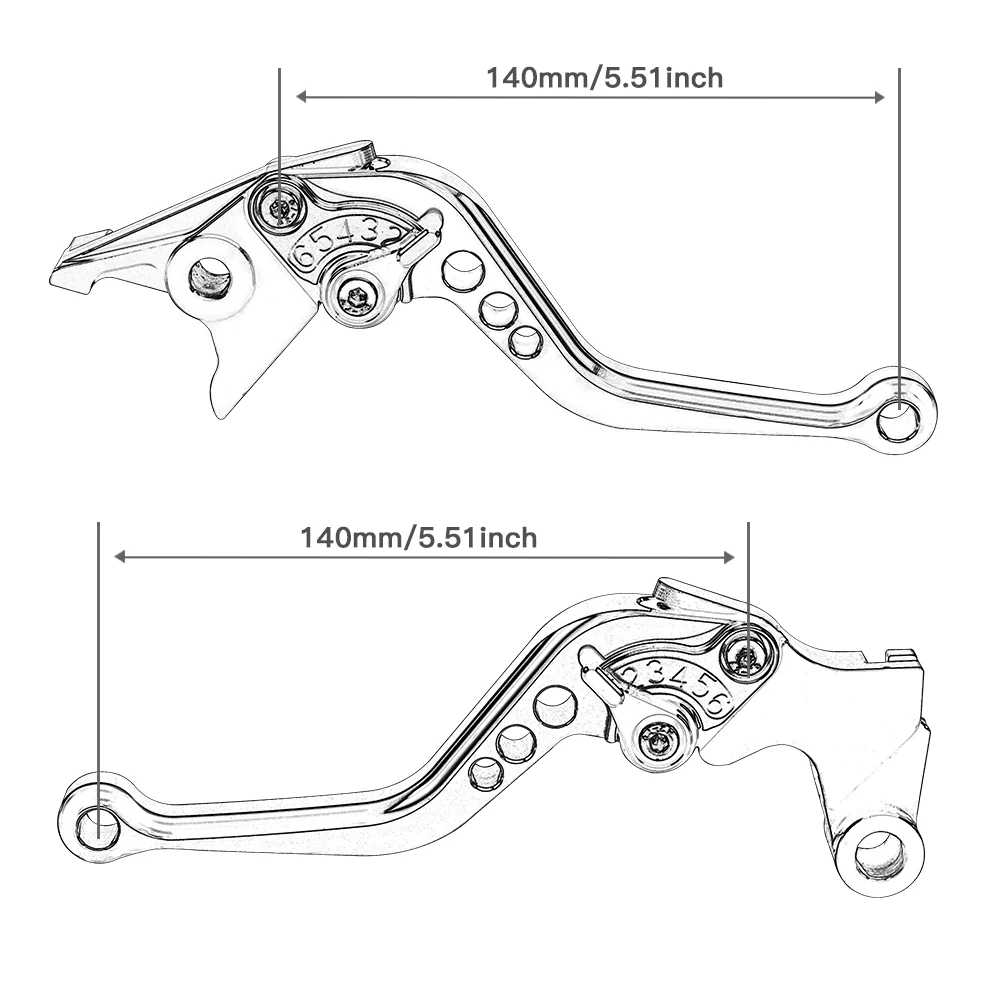 14cm 5.5 Inch Short Brake Clutch Levers For Honda CBR600RR CBR954RR - Image 8