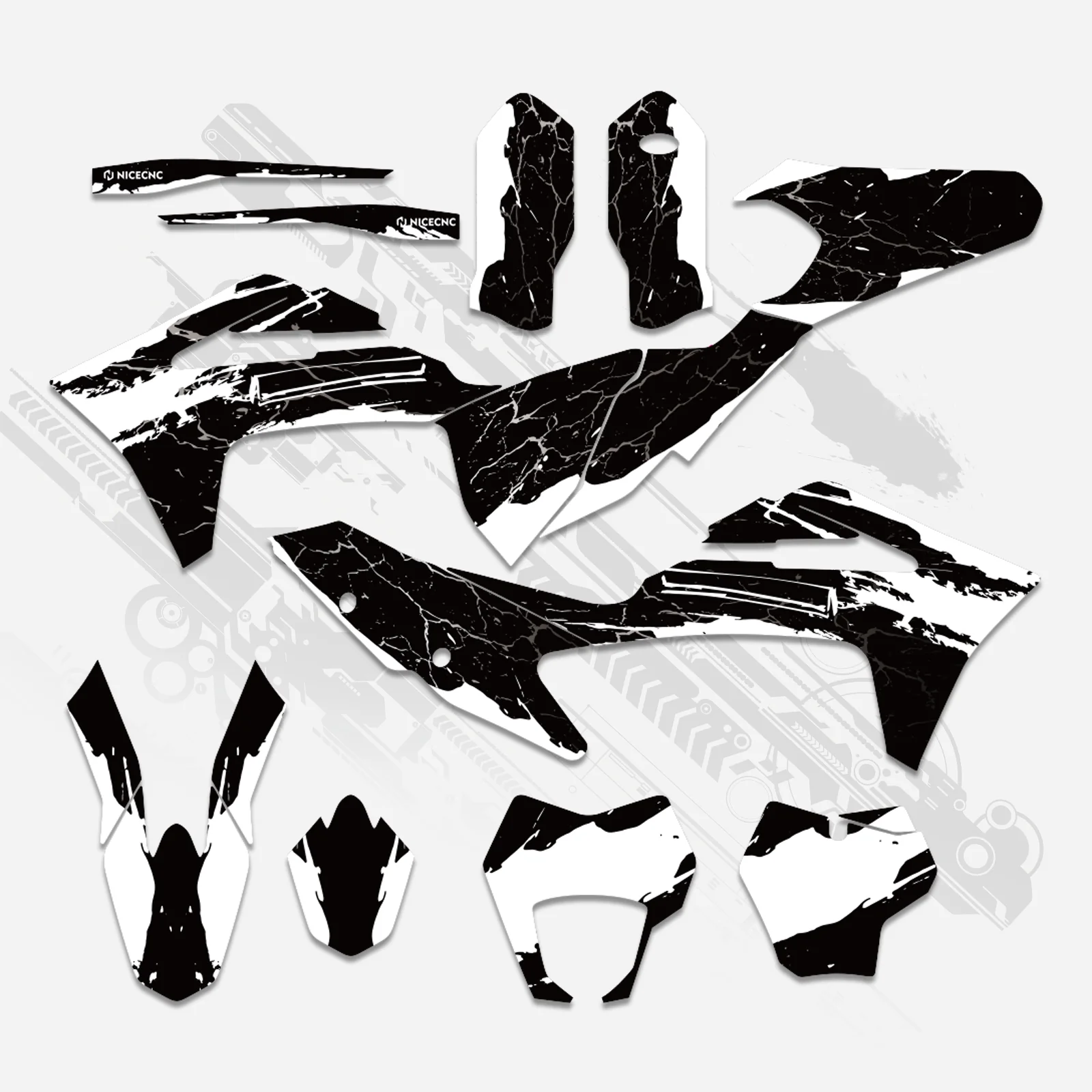 Off-Road Bike Full Graphics Decals Stickers Kit For GAS GAS EC Enduro 2021-2023 - Image 4