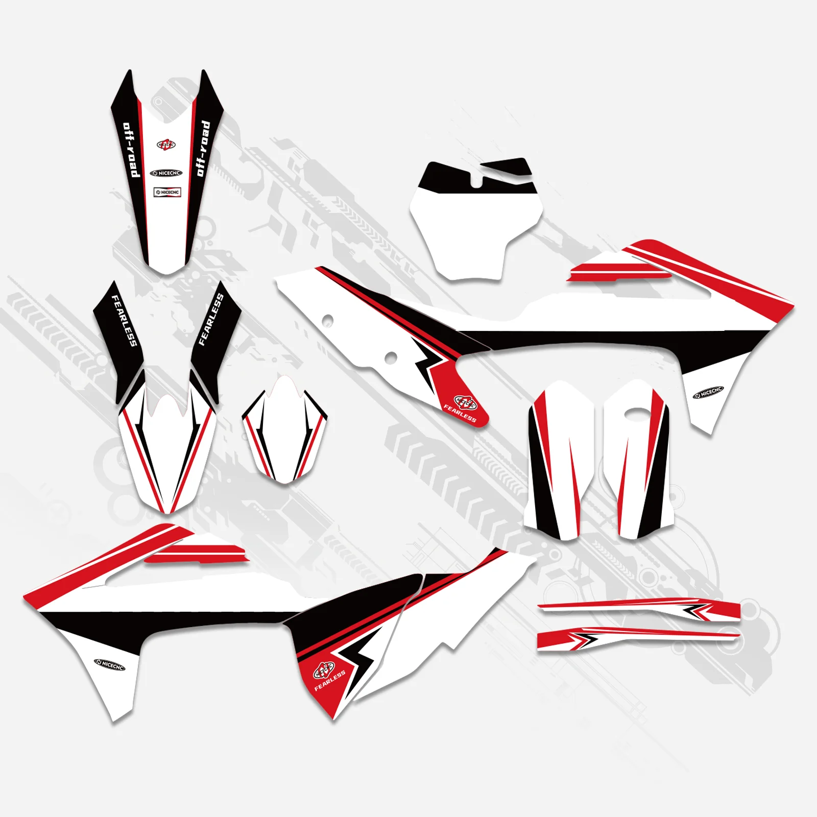 Off-Road Bike Full Graphics Decals Stickers Kit For GAS GAS MC Motocross 2021-2023 - Image 4