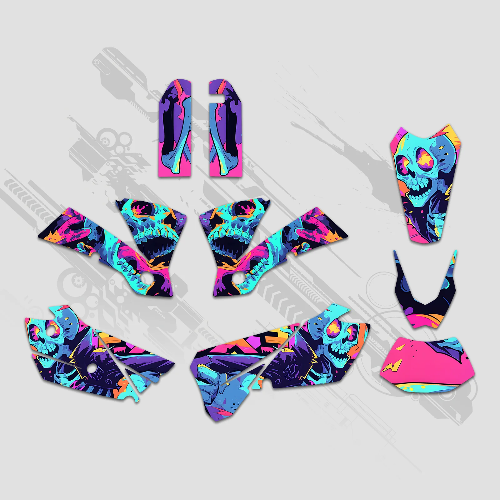 Off-Road Bike Full Graphics Decals Stickers Kit For KTM EXC 2004 - Image 6