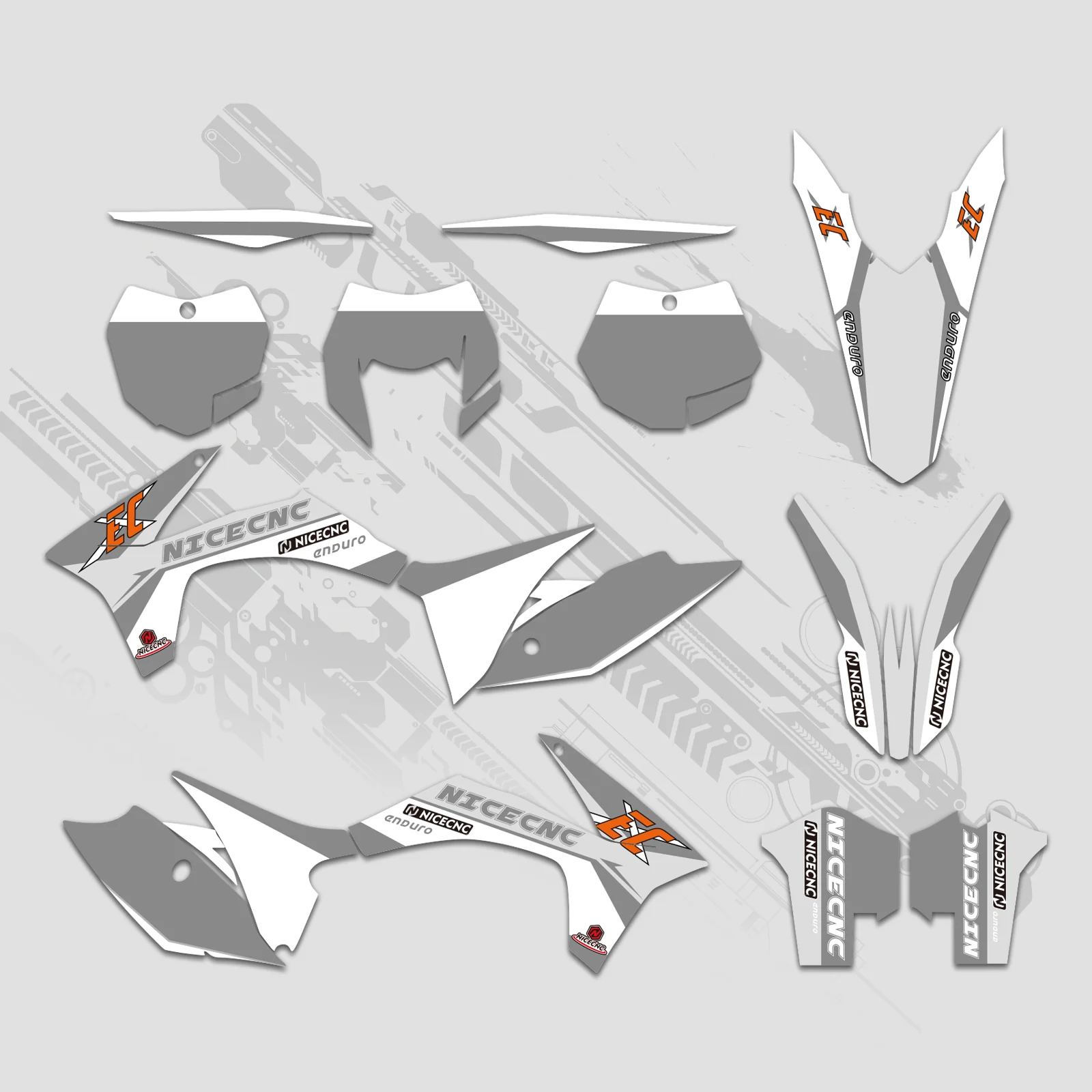 Off-Road Bike Full Graphics Decals Stickers Kit For KTM EXC 2012-2013 XC 2011 - Image 4