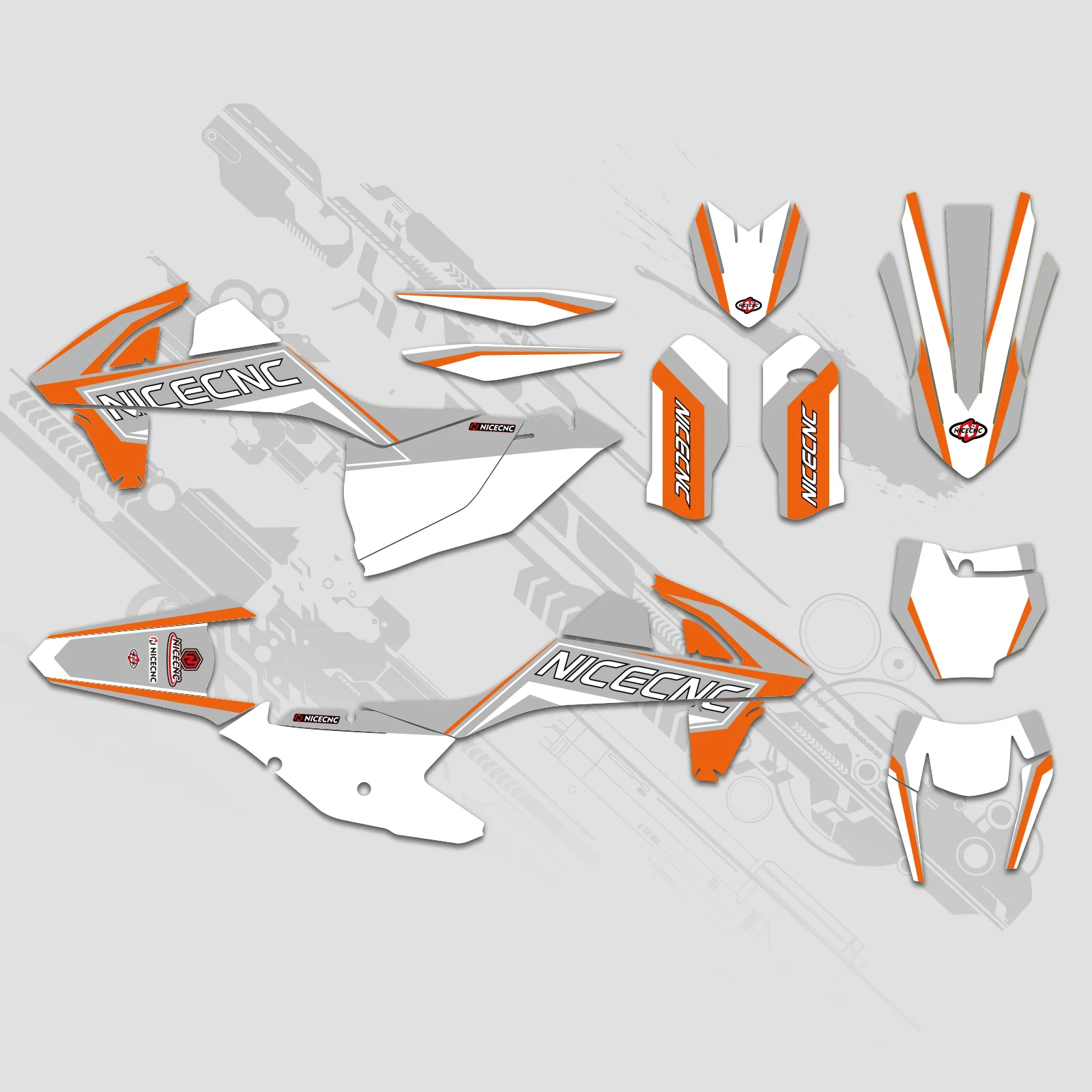 Off-Road Bike Full Graphics Decals Stickers Kit For KTM SX SXF 125-450 2016-2018 - Image 6
