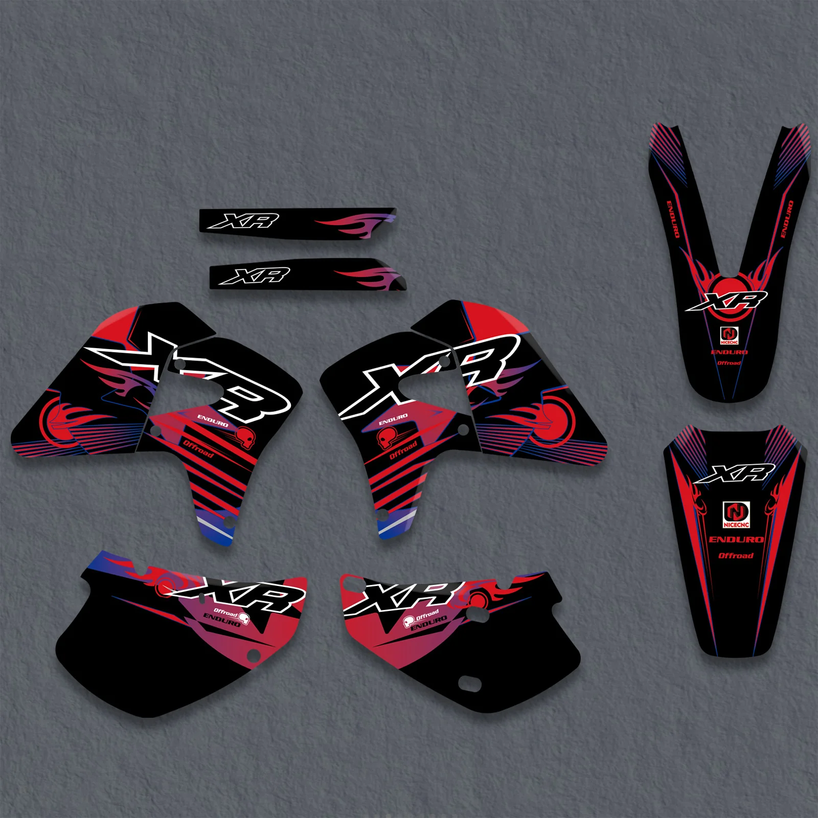 Off-Road Bike Graphics Decals Stickers For HONDA XR650R 2000-2009