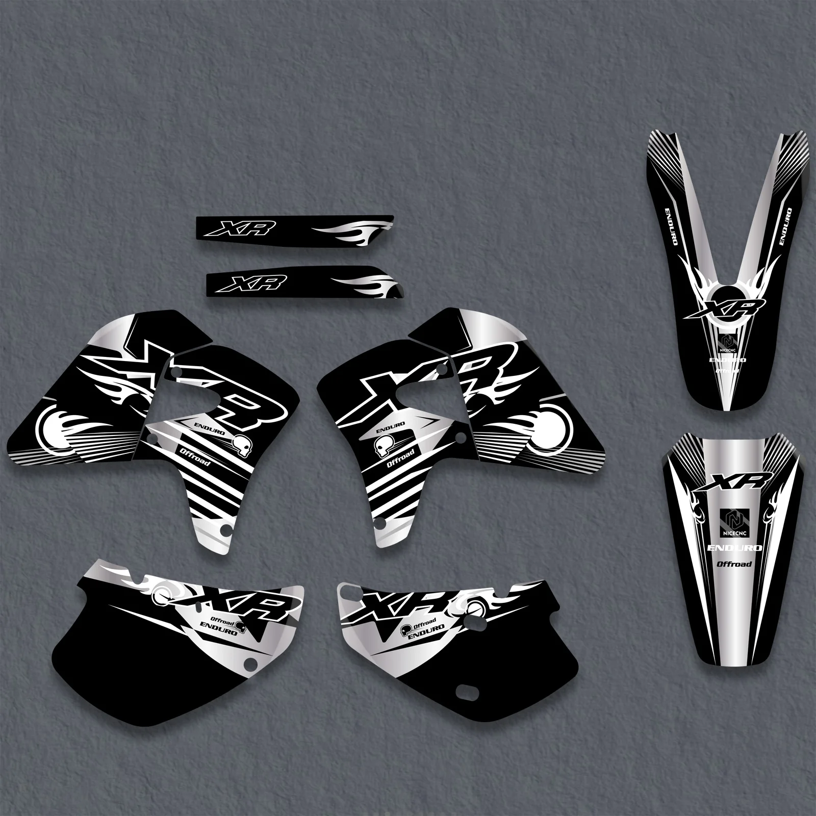 Off-Road Bike Graphics Decals Stickers For HONDA XR650R 2000-2009 - Image 2
