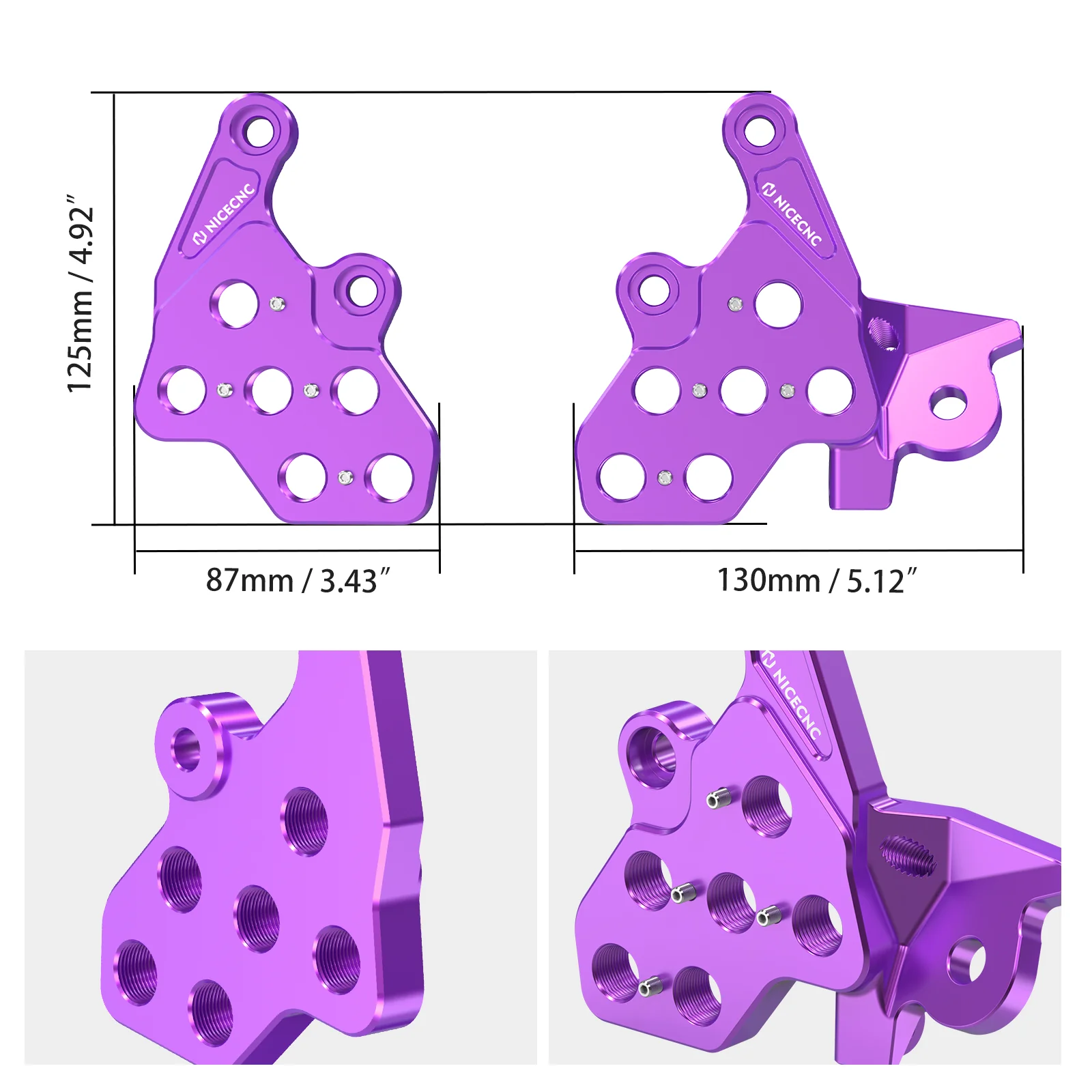 Pair Foot Pegs Bracket Package For Surron Light Bee X/ S/ L1E Segway X160 X260 - Image 6