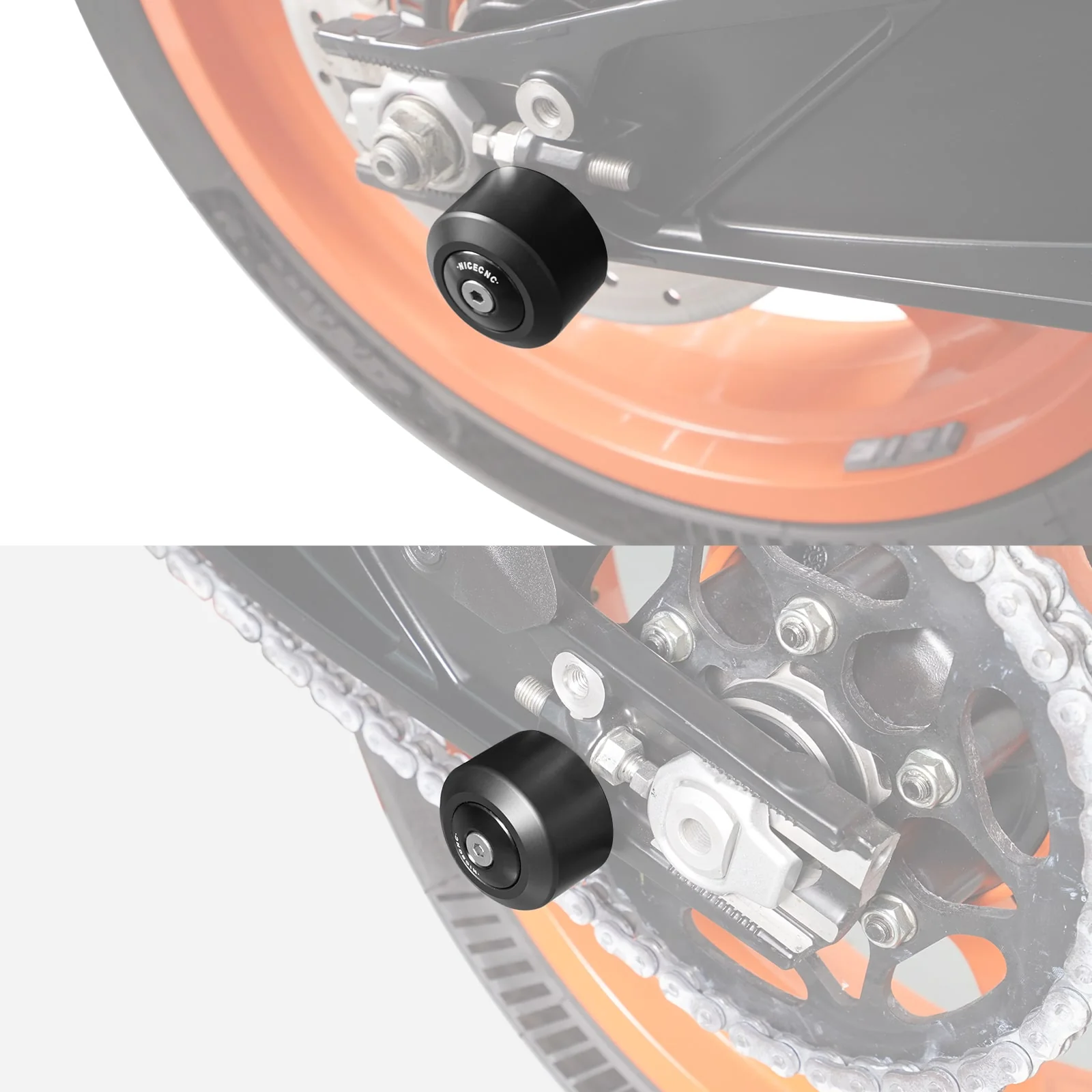 Rear Swingarm Slider Crash Bung Kit For KTM 390/250/125 Duke 2024 RC 390 2022-2023 - Image 13
