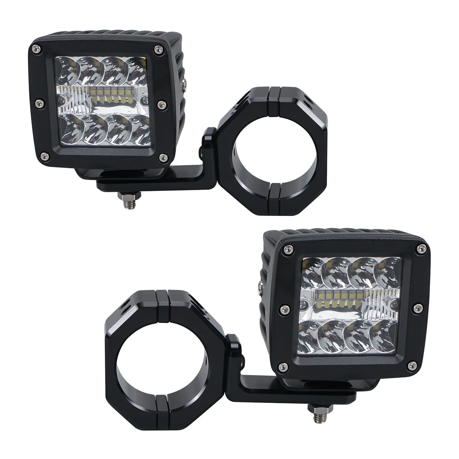 Backup Rear Pillar LED Work Lights w/Brackets For Polaris RZR XP 1000 Turbo - Image 7