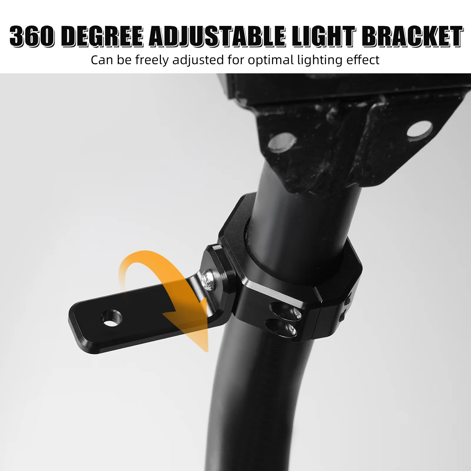 Backup Rear Pillar LED Work Lights w/Brackets For Polaris RZR XP 1000 Turbo - Image 8