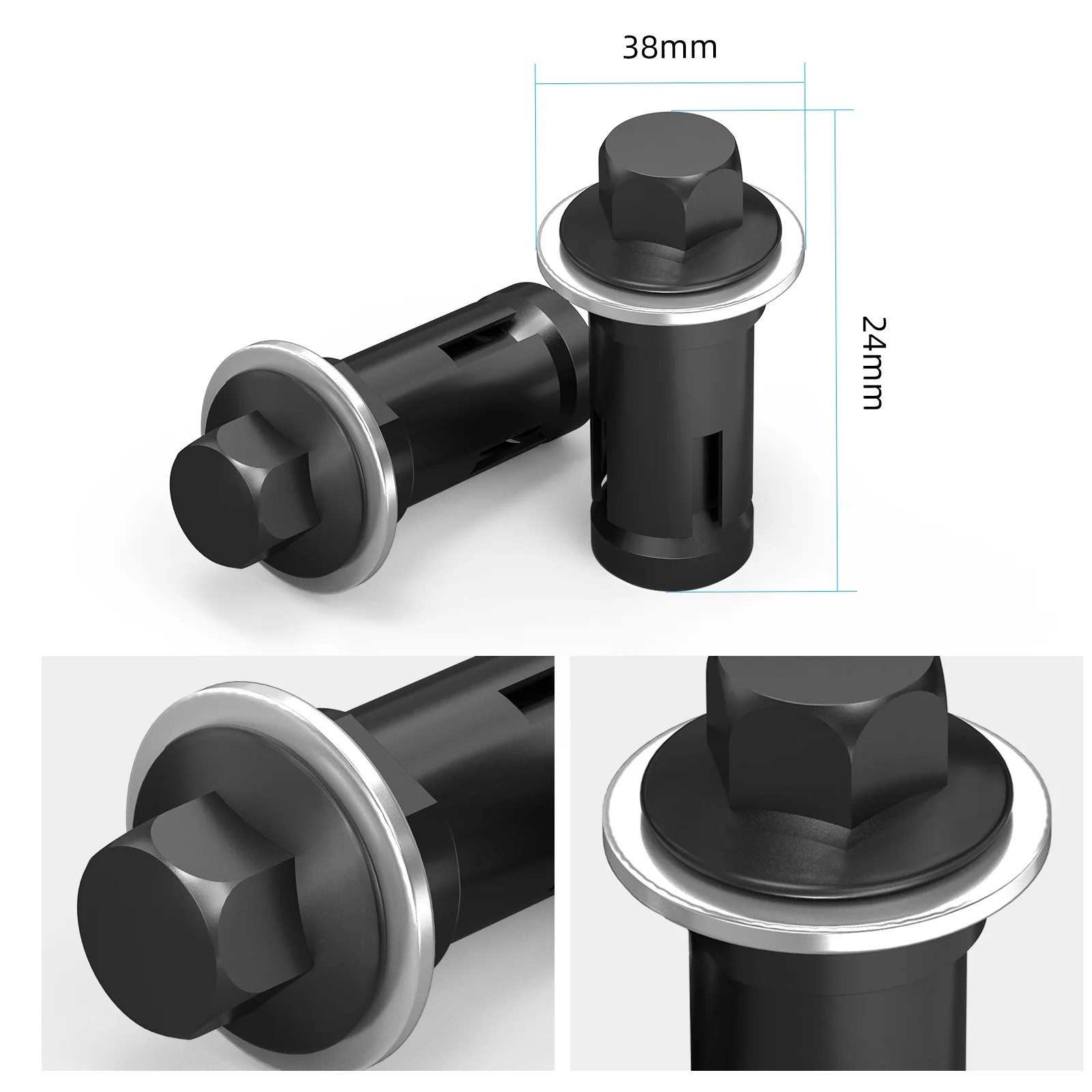UTV Rock Slider Mounting Bolts Screws Kit For Polaris RZR XP 1000 TURBO RZR 900 - Image 3