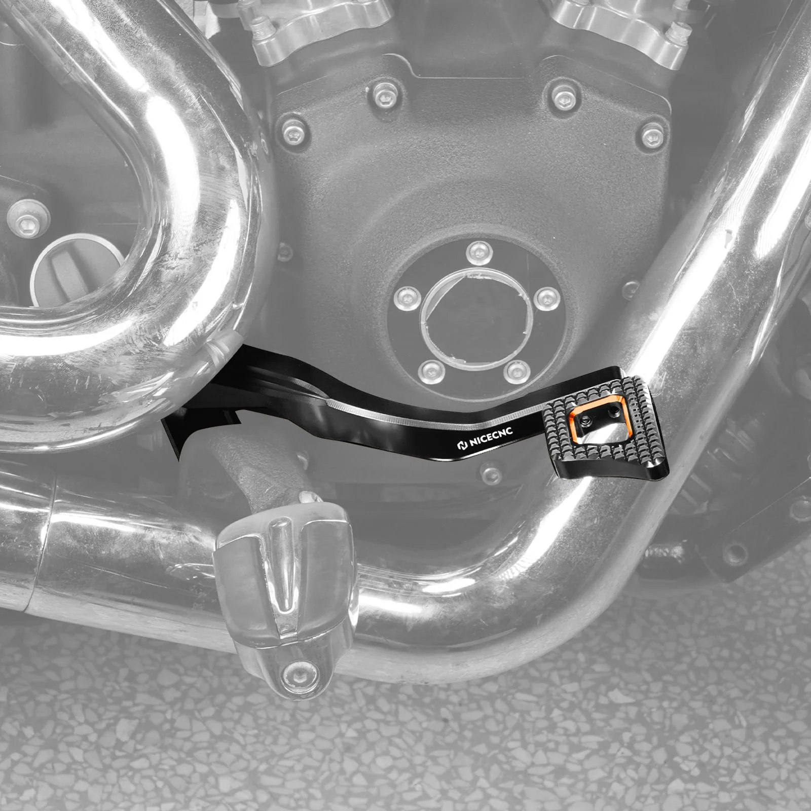 Rear Brake Pedal Lever Kit For Harley Dyna Low Rider Street Bob Super Glide - Image 8