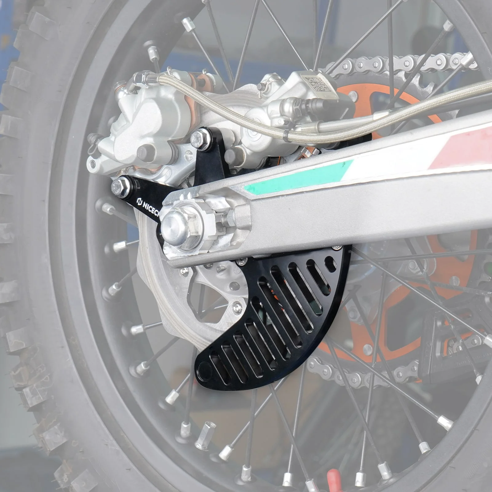 Rear Dual Calipers Bracket Stunt Brake Disc Guard For KTM/HUSQVARNA/GAS GAS - Image 2