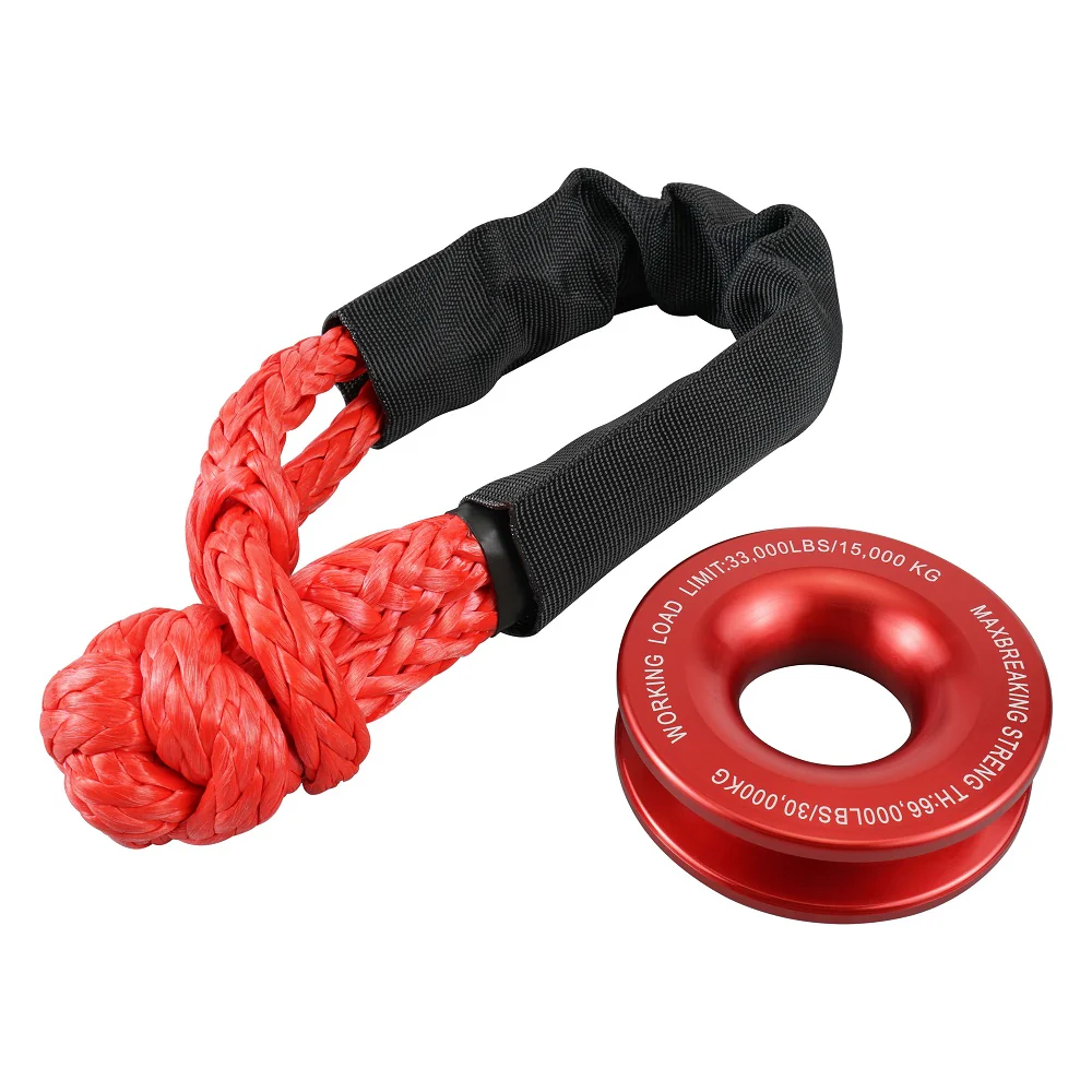 Recovery Ring Snatch Block Pulley 66000lbs For Soft Shackle Tow Winch Off Road - Image 8