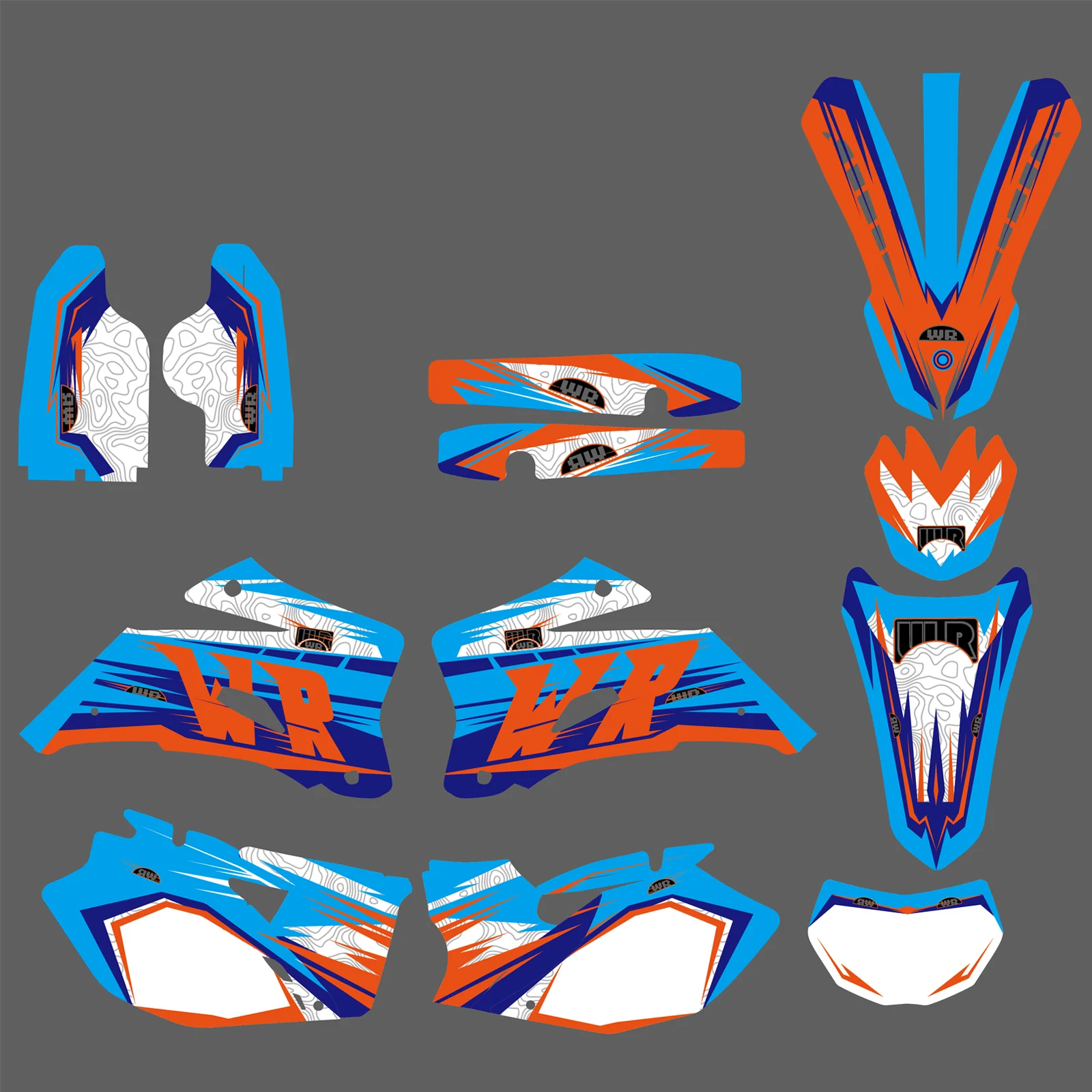 Team Decals Stickers Graphics Kit For Yamaha WR250F WR450F 2007-2011 - Image 3