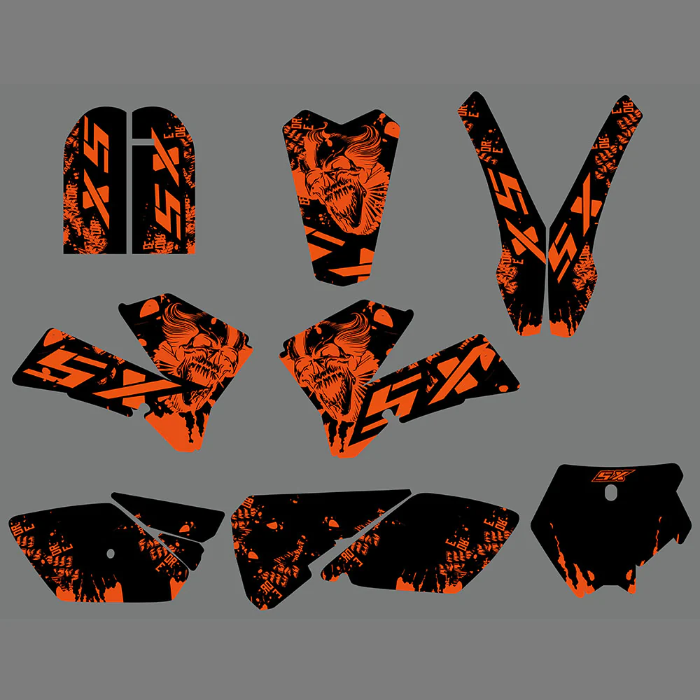 Team Graphics Backgrounds Decals For KTM 85 SX SX85 2006-2012