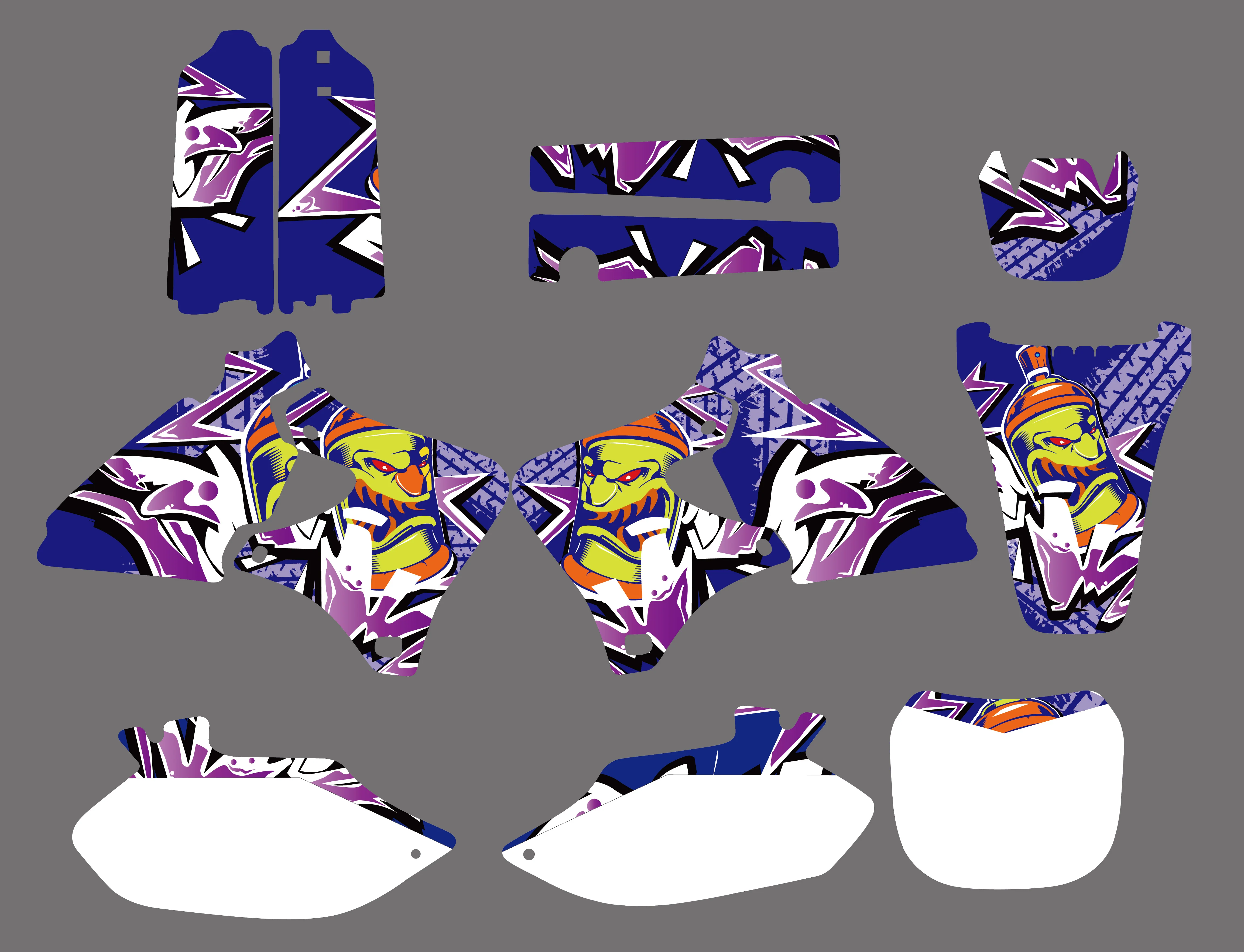 Team Graphics Backgrounds Decals Kit For Yamaha YZ250F YZ400F YZ426F 1998-2002 - Image 4