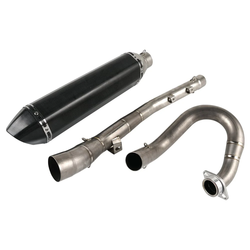Full Exhaust Muffler Pipe System Set with Clamp Gasket For Suzuki DRZ400 DRZ400SM Kawasaki KLX400 - Image 6