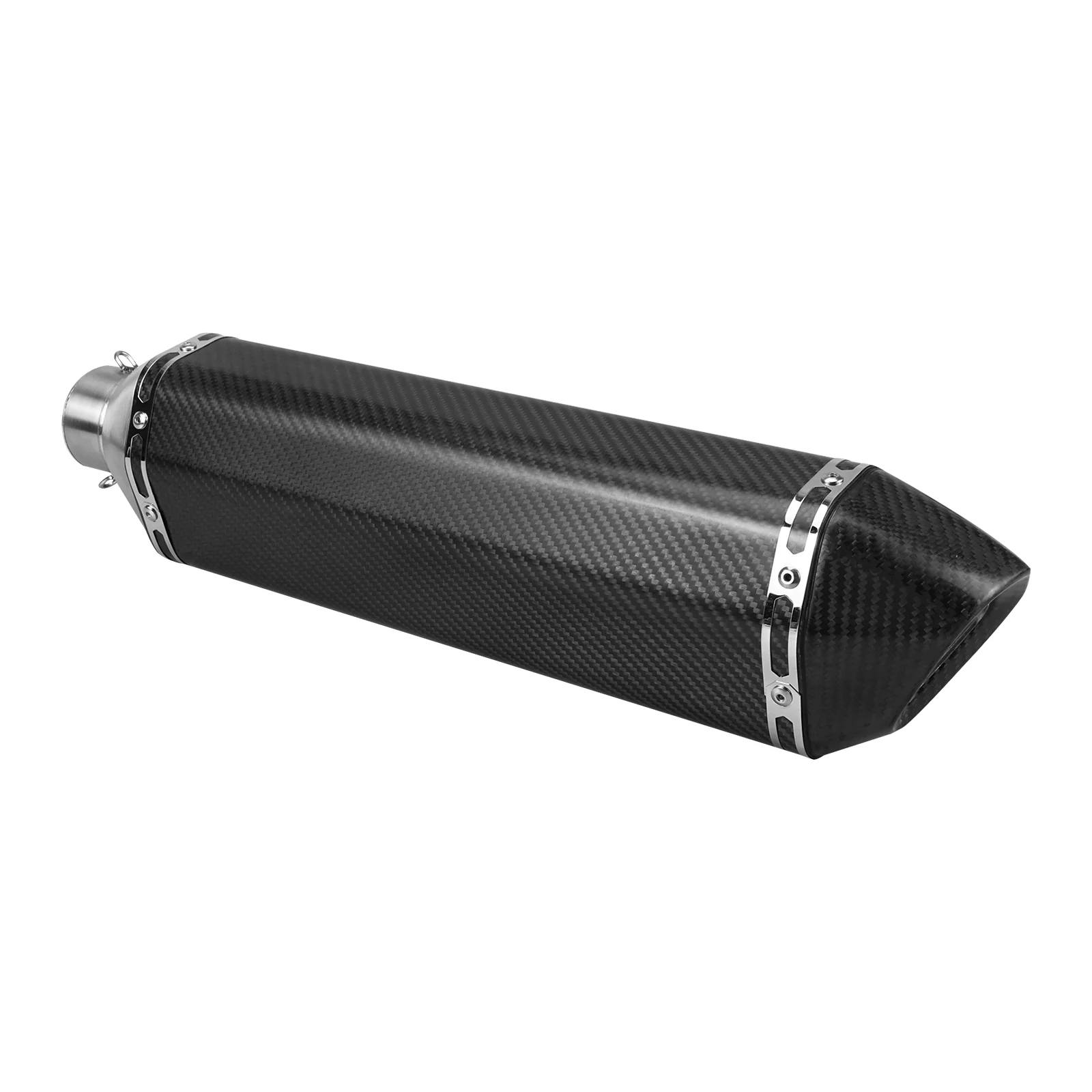 Universal 38/51/60.5mm Motorcycle ATV Exhaust Muffler Tail Pipe Adapter Kit Carbon Fiber - Image 6