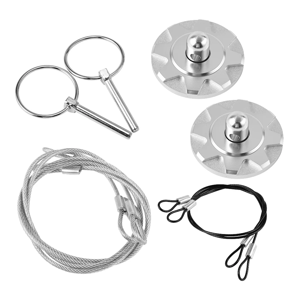 Universal For Car Racing Trim Mount Locking Hood Pins Kit Latch Kit Anodized Aluminum - Image 7