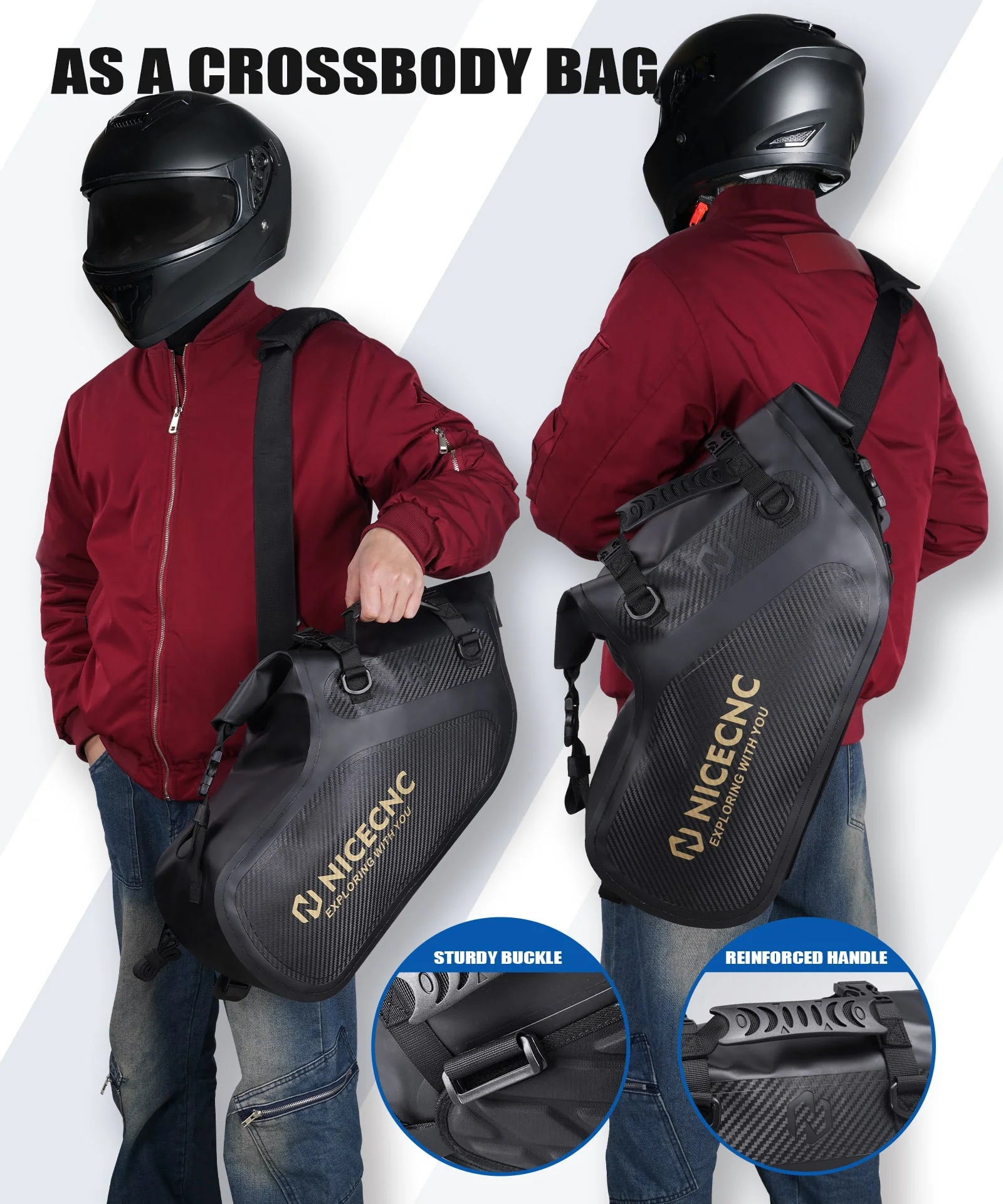 Universal Saddlebags 28L Waterproof For Adventure Sport Motorcycle Racks - Image 12