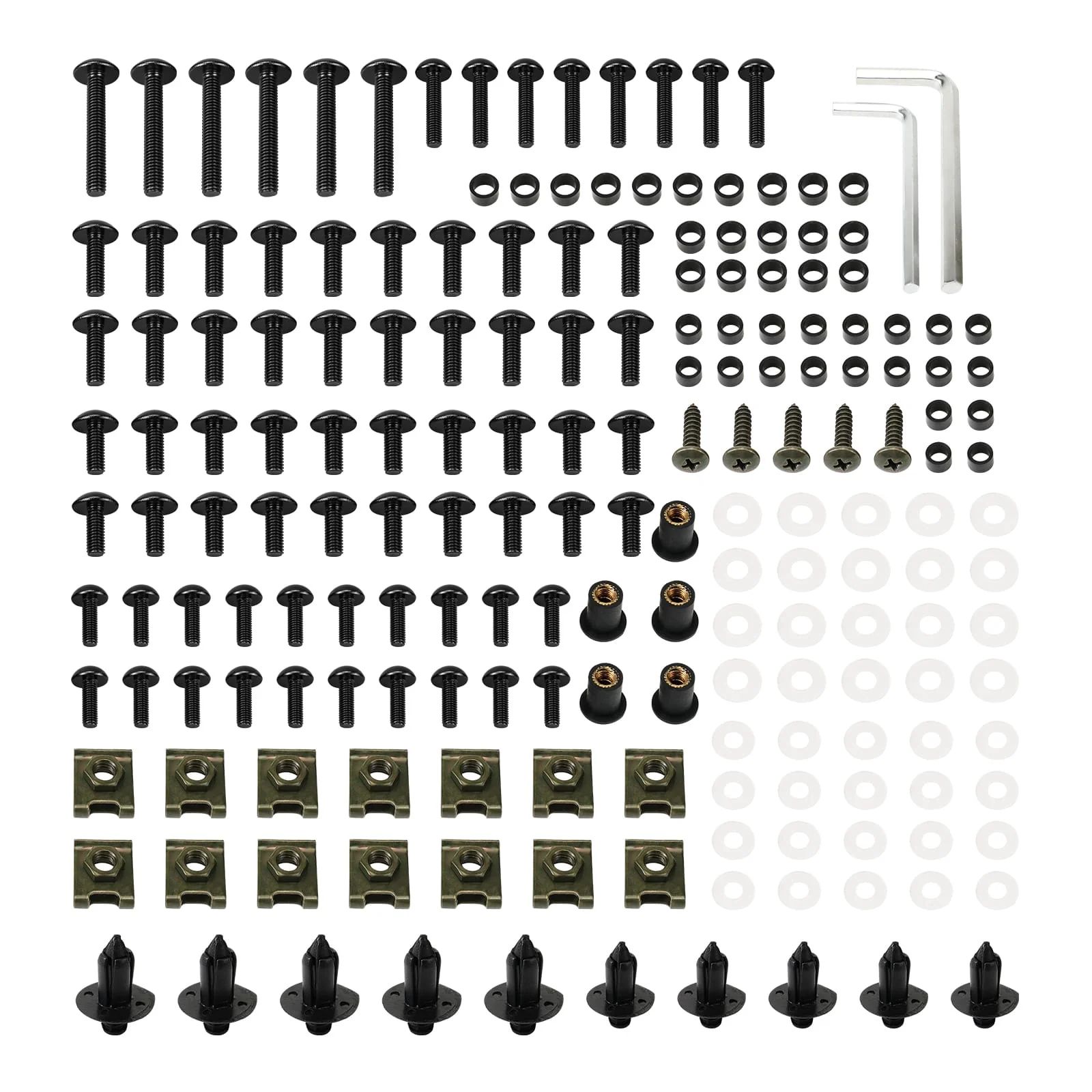 Universal Motorcycle Sportbikes Racing Fairing Bolts Kit Fastener Clips Screws - Image 23