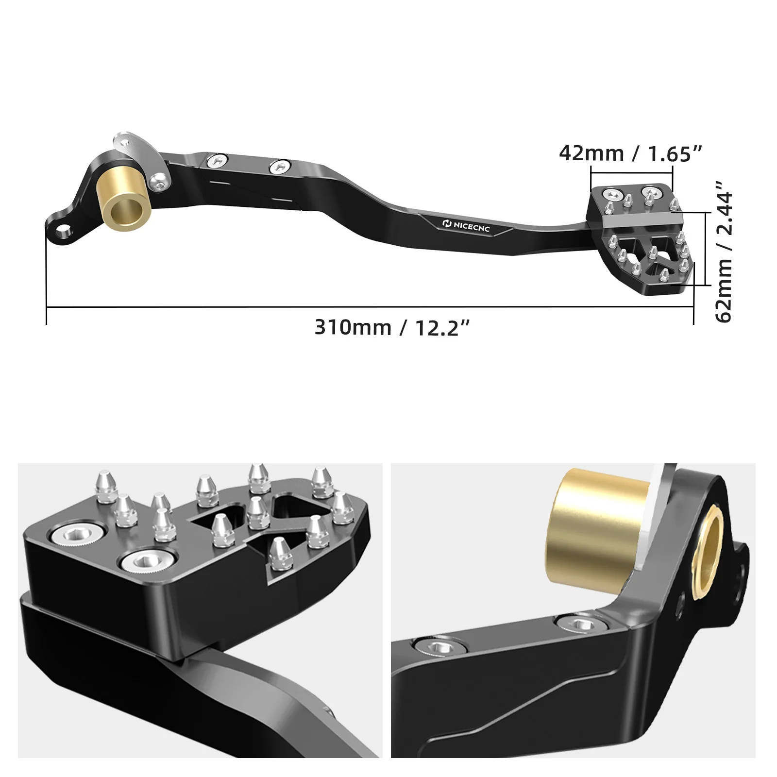 ATV 10MM Adjustable Rear Brake Pedal Lever For Yamaha Banshee 350 - Image 13