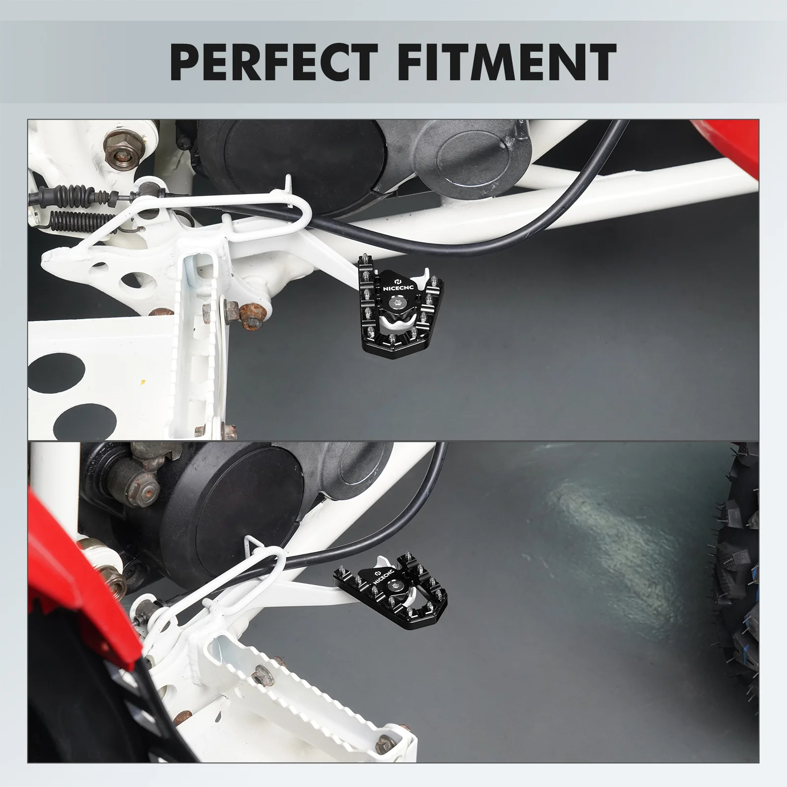 ATV Wide Rear Brake Pedal Lever Extender Tip Pad For Yamaha Blaster 200 - Image 4