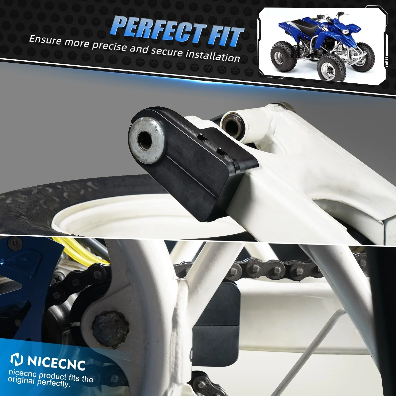 Front Chain Guide Slider Swingarm Guard For Yamaha Banshee Raptor Warrior 350 - Image 2