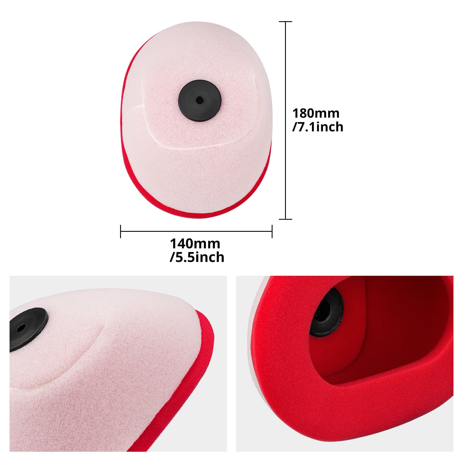 Dual Layer Air Filter Cleaner For Yamaha Blaster 200 Raptor 250 Grizzly 125 - Image 3
