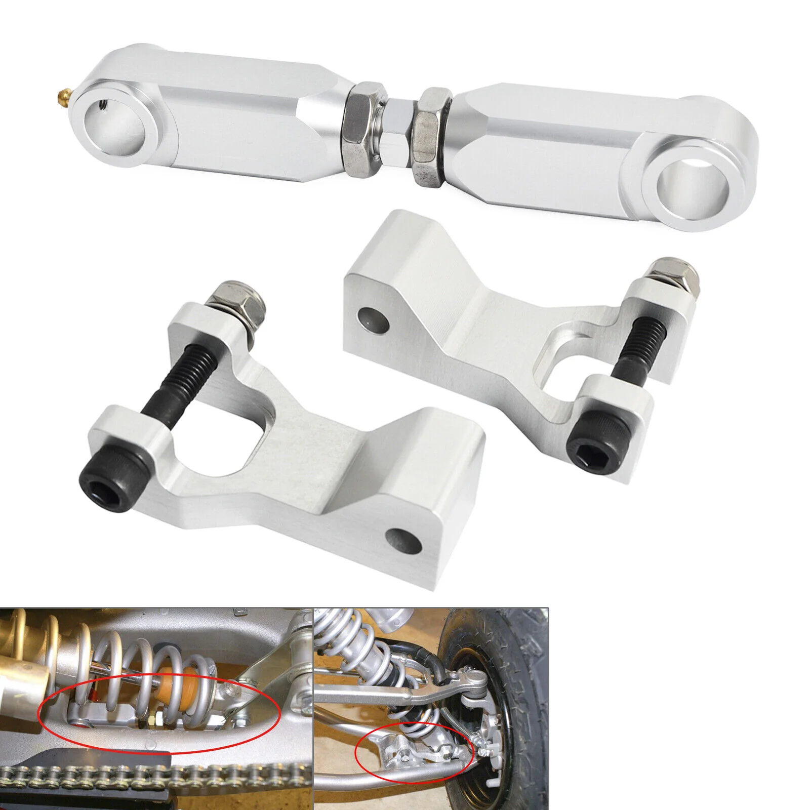 Adjustable Front Rear Lowering Drop Link Kit For Yamaha Raptor 660 700 - Image 9