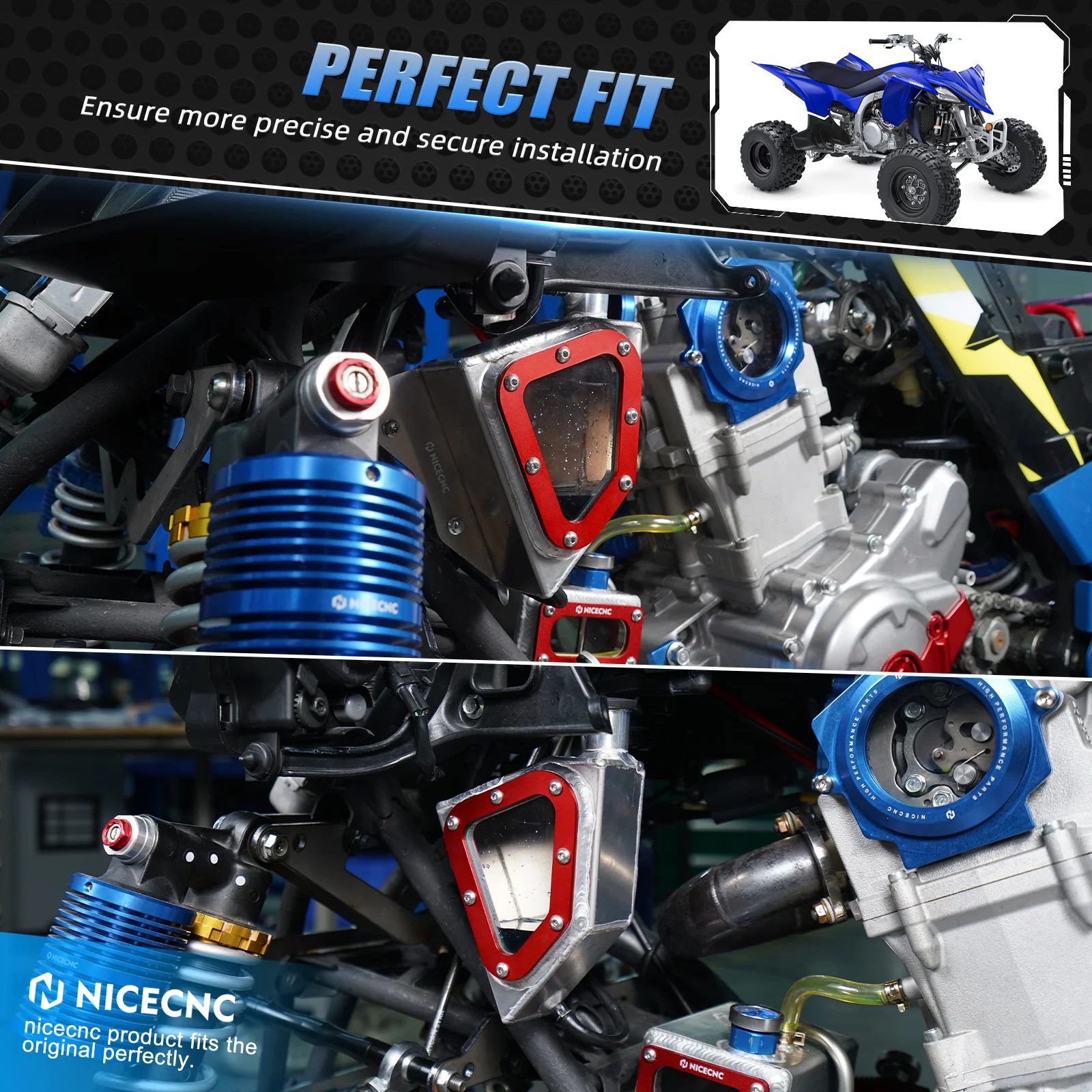 Transparent Overflow Coolant Radiator Recovery Tank For Yamaha Raptor 700 700R - Image 3