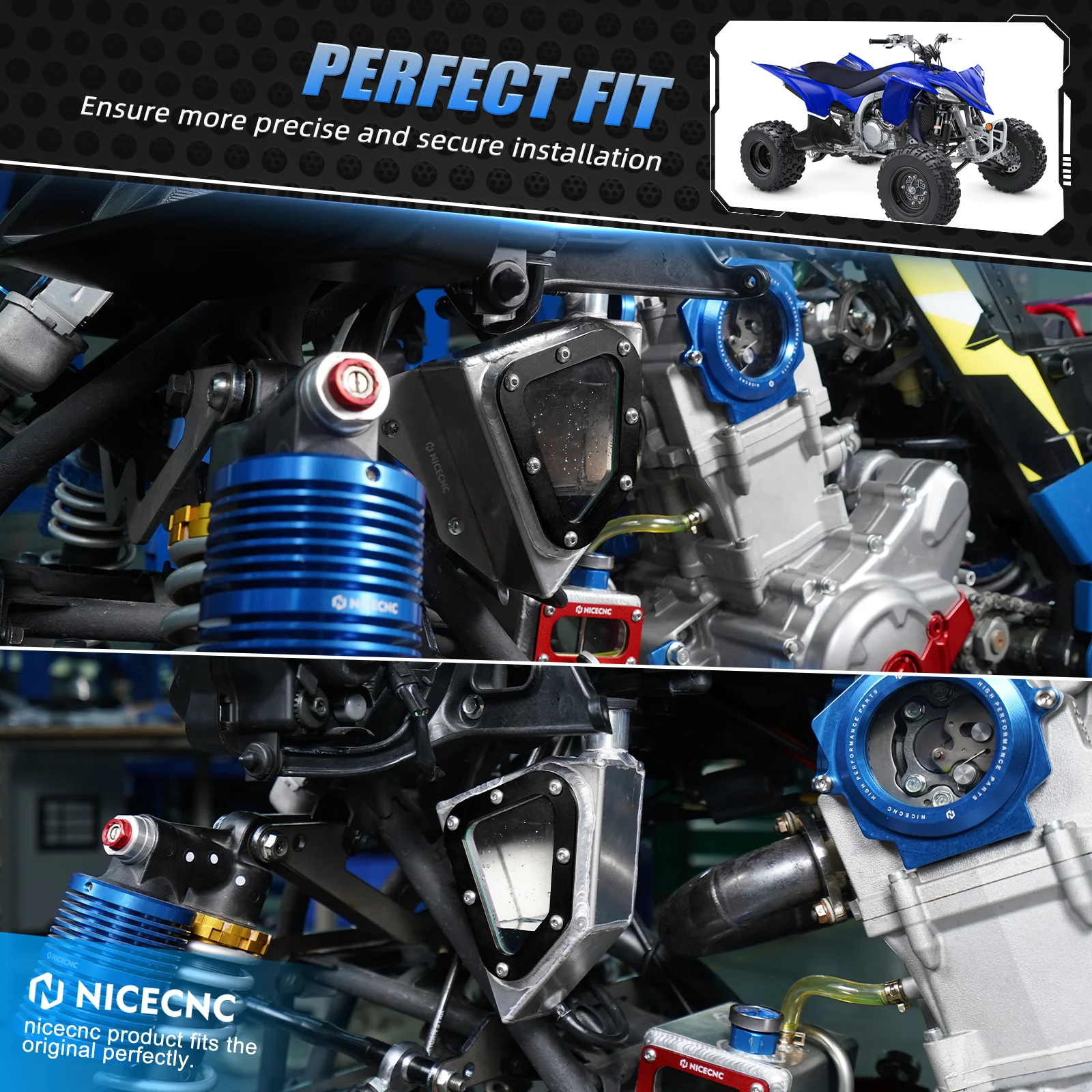 Transparent Overflow Coolant Radiator Recovery Tank For Yamaha Raptor 700 700R - Image 4