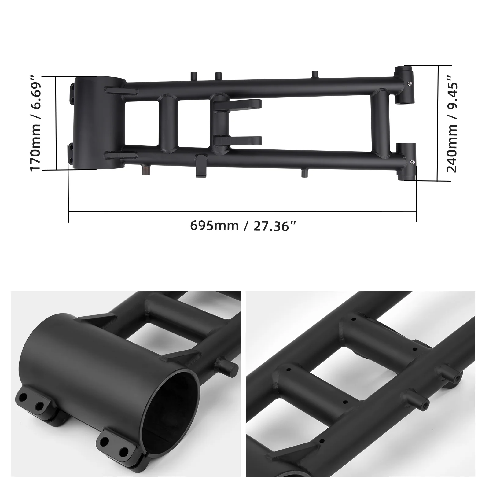 ATV Extended +6" Length Rear Swingarm For Yamaha Raptor 700 700R 2006-2026 - Image 4