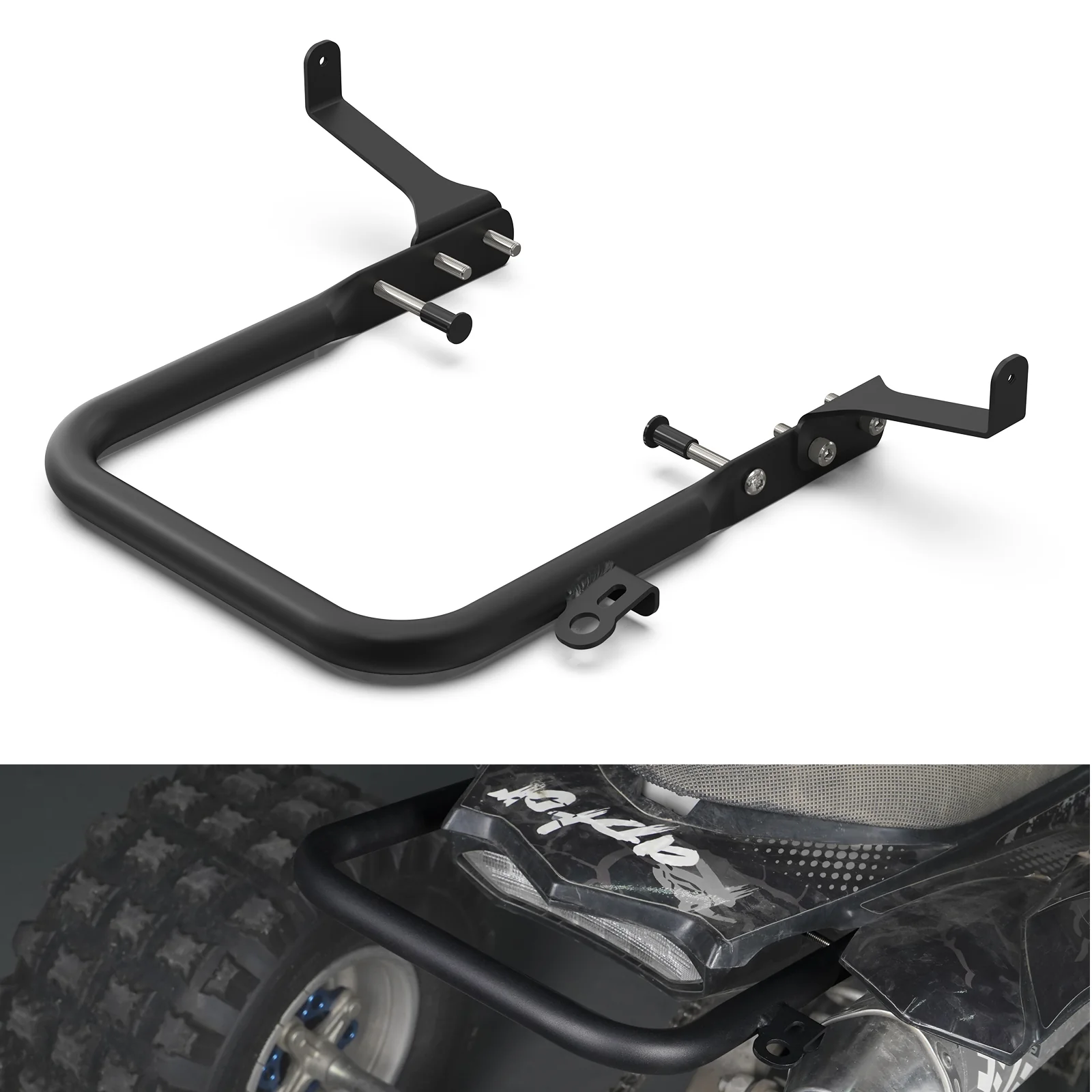 ATV Heavy-duty Rear Grab Bar Bumper Support For Yamaha Raptor 700 700R 06-26