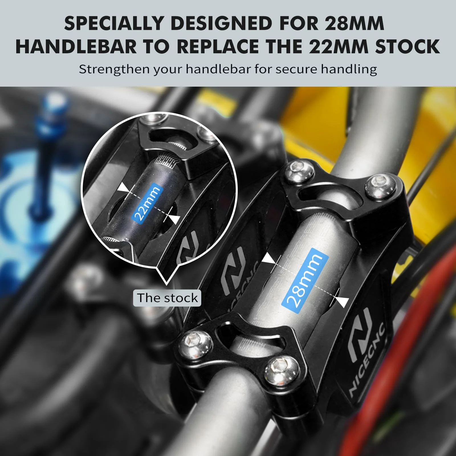 ATV Steering Stem Shaft Rise 50mm For Yamaha Raptor 700 700R 2013-2026 - Image 2