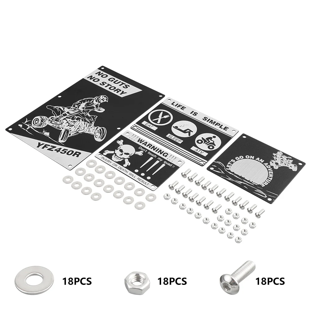 ATV Fender Warning Tags Stickers Badges Plates For Yamaha YFZ450R 2009-2024 - Image 10