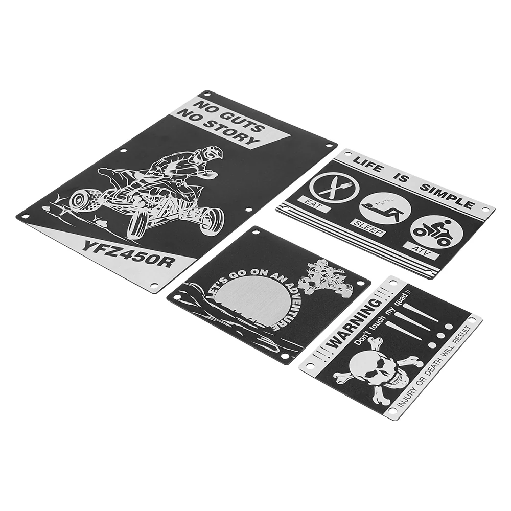 ATV Fender Warning Tags Stickers Badges Plates For Yamaha YFZ450R 2009-2024 - Image 9