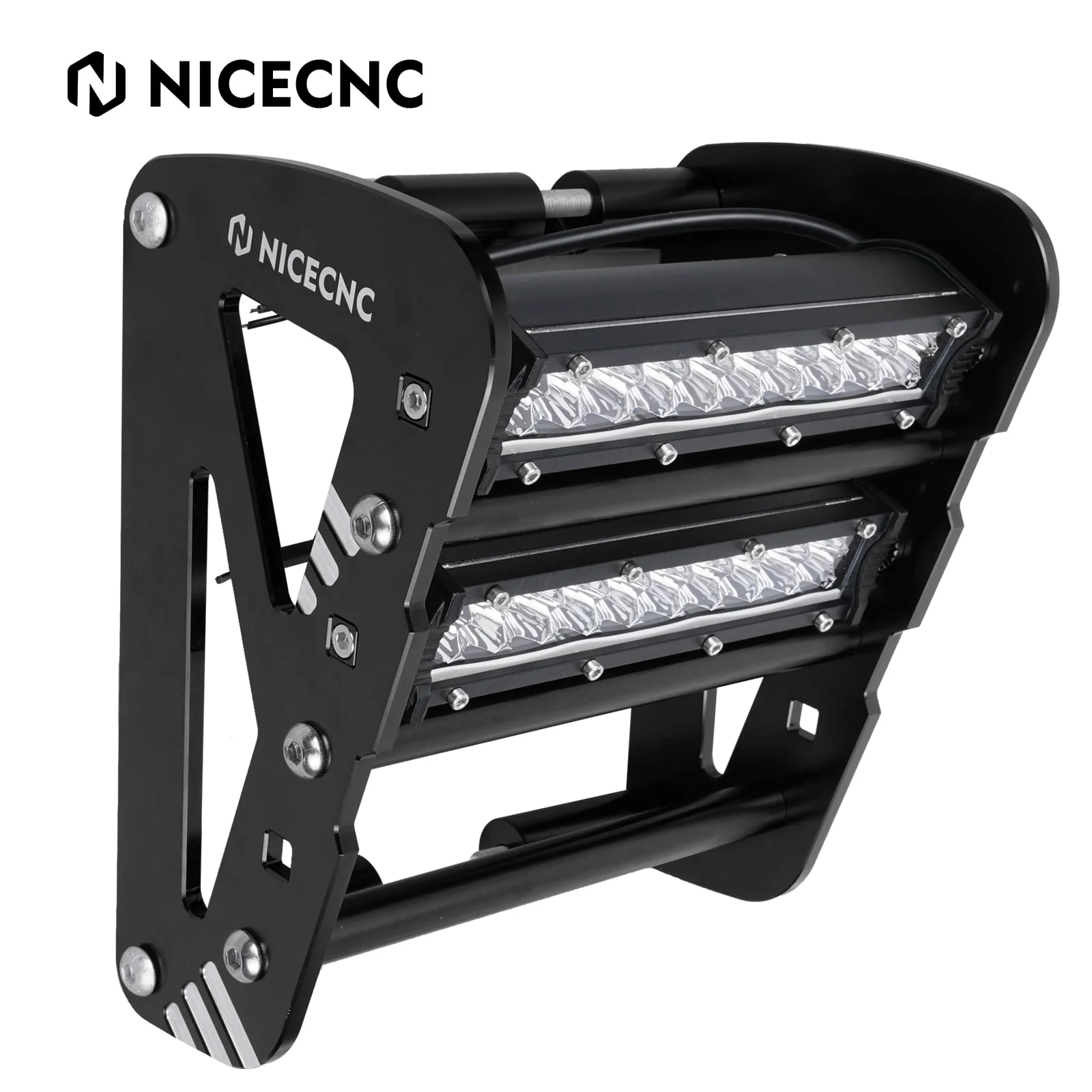 ATV Front Bumper with LED Dual Lights Bar Kit For Yamaha YFZ450R 2009-2024 - Image 12