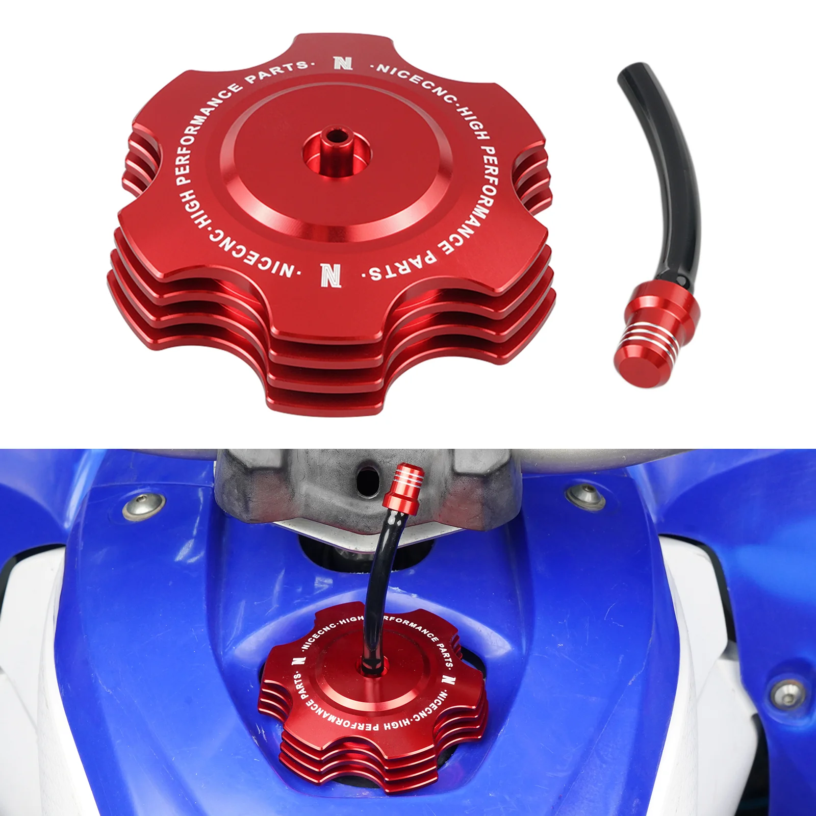 ATV Fuel Tank Gas Cap w/Vent Hose For Yamaha YFZ450R Blaster 200 Banshee 350 - Image 10