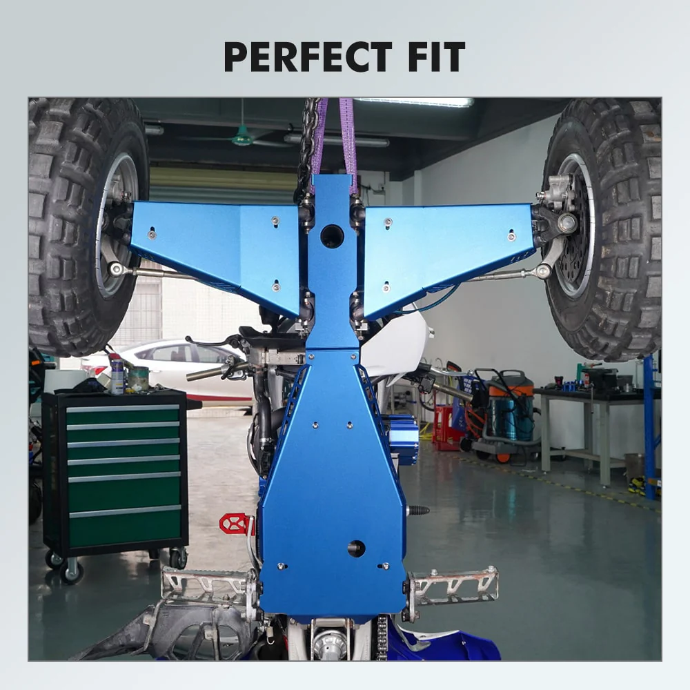 ATV Full Chassis Glide Swing Arm Skid Plate Guard For Yamaha YFZ450R 09-24 - Image 3