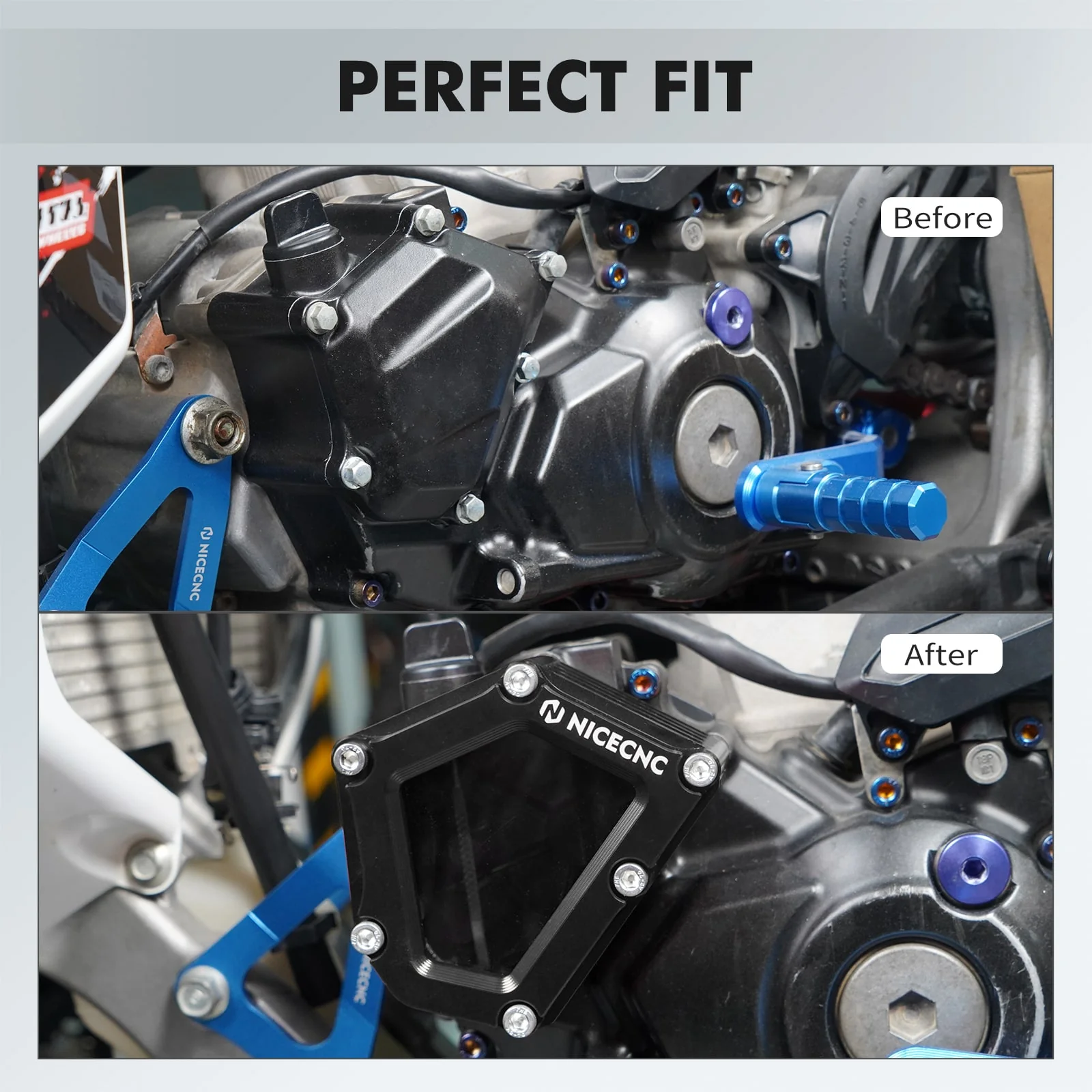 Transparent Full Clear ATV Crankcase Oil Cover For Yamaha YFZ450R 2009-2023 - Image 4